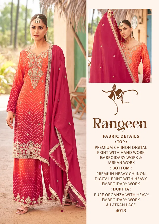 Rangeen By Radha Trendz Chinon Readymade Suits Orders In India